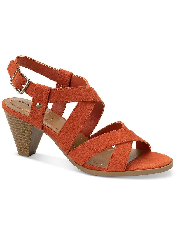 Honniee Womens Faux Suede Criss-Cross Slingback Sandals Memory - Foam Slipper Look  