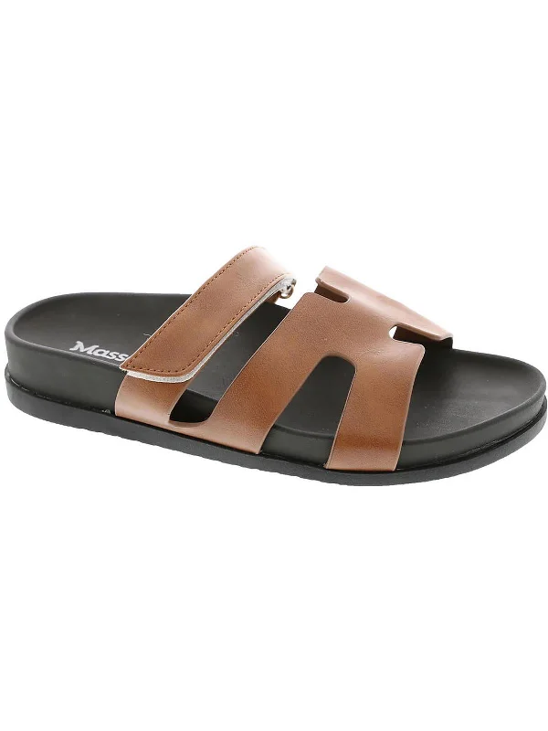 Hope Womens Faux Leather Slip-On Slide Sandals Desert Boot Utility Style  