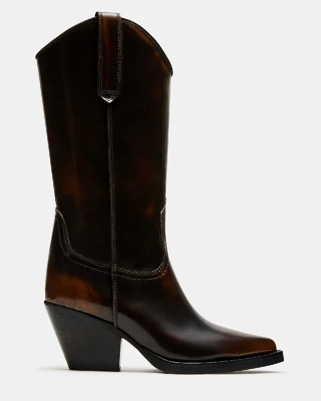 HUXLEY BROWN LEATHER Loose - Fit Slipper Style  
