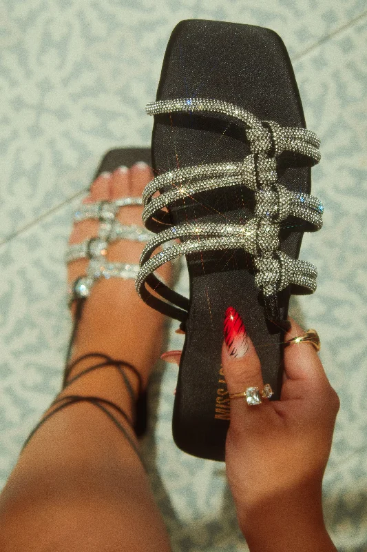 Ibiza Nights Embellished Lace Up Sandals - Black Tassel Driving Shoe Look 