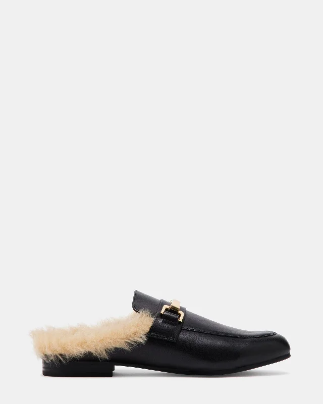 KHLOE BLACK LEATHER Beaded Moccasin Design 