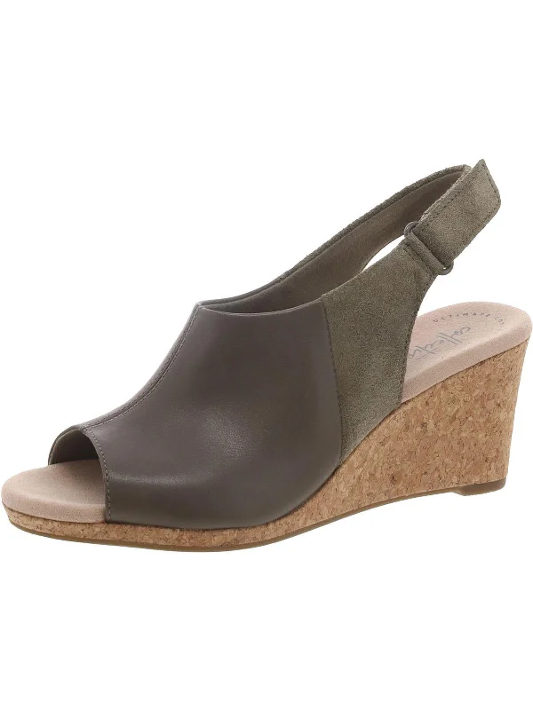 Lafley Jess Womens Open Toe Wedge Slingback Sandals Sustainable Shoe Design  