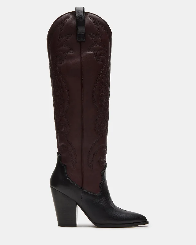 LASSO BROWN/RED LEATHER Ankle - High Military Boot Style  