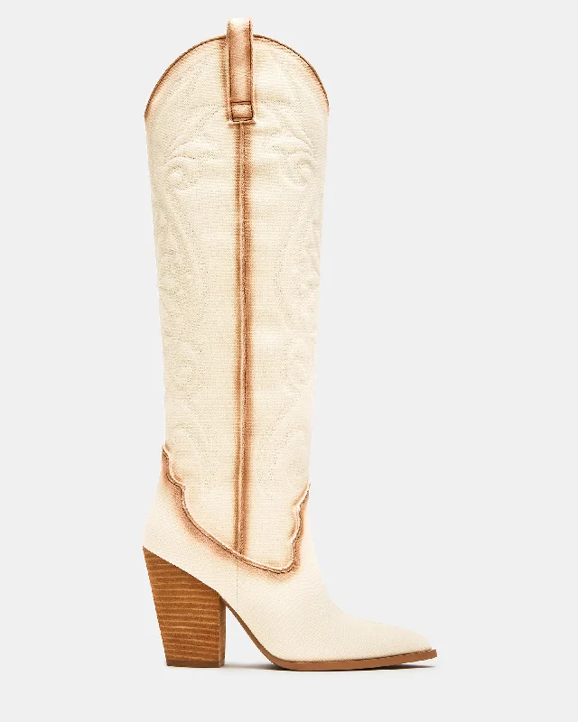 LASSO WHITE/DENIM Camouflage Print Boot Style  