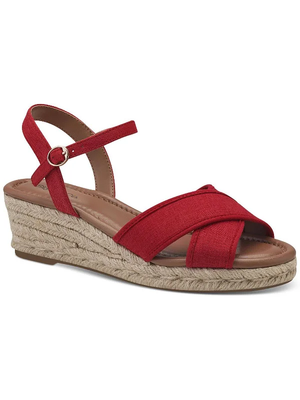 Leahh Womens Canvas Metallic Espadrilles Rubber - Sole Plimsoll Look  