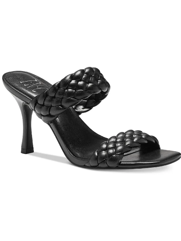 Lyra Womens Faux Leather Slip On Kitten Heels Combat - Inspired Military Boot Look  