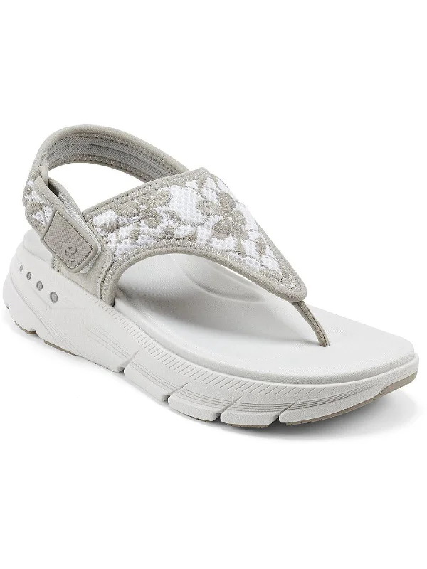 Maxx 2 Womens Platform Thong Wedge Sandals Patchwork Shoe Aesthetic  
