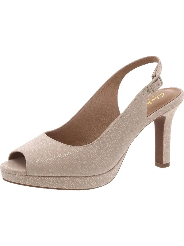 Mayra Blossom Womens Heels Pump Slingback Sandals Art Deco - Inspired Shoe Look  