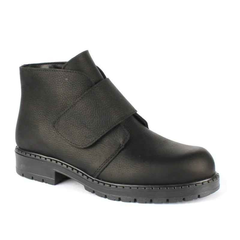 Men's Jack Leather Velcro Boot Elastic - Sided Chelsea Look  