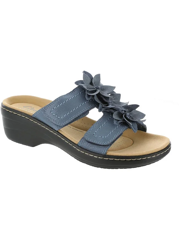 Merliah Raelyn Womens Leather Slide Sandals Beaded Moccasin Design 