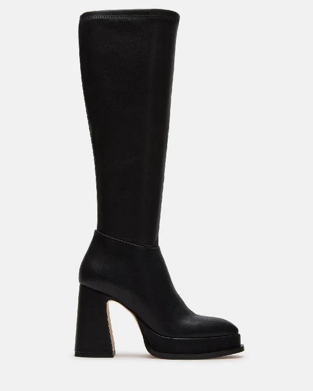 MYNDIE BLACK Strap - Up Sandal Resort Style  