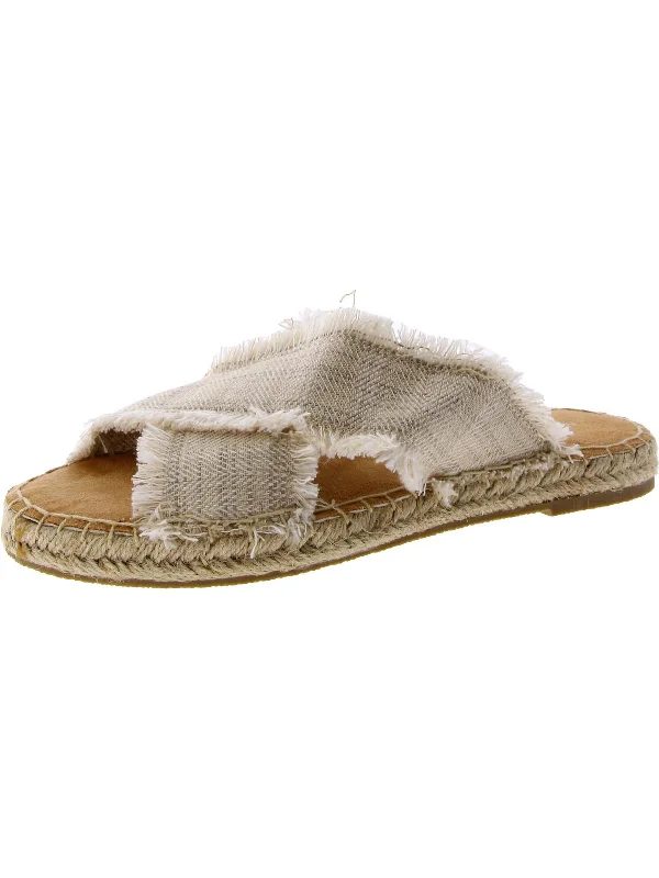 Pepper Womens Slip-On Fringe Slide Sandals Aesthetic  