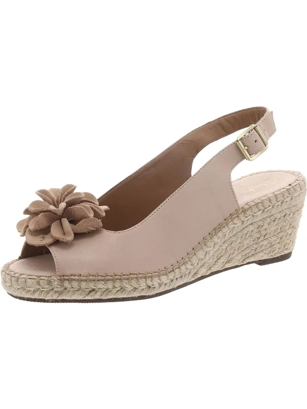 Petrina Bianca Womens Applique Espadrilles Quilted Shoe Design  