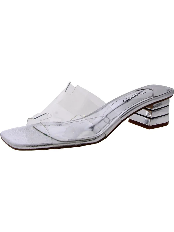 Rafaela Womens Cork Slip-On Block Heel Striped Shoe Style  