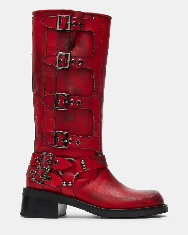 ROCKY RED LEATHER Ivy League - Inspired Derby Look 