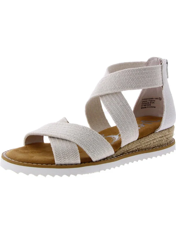 Sadie 2 Womens Canvas Criss-Cross Espadrilles Edwardian Shoe Look  