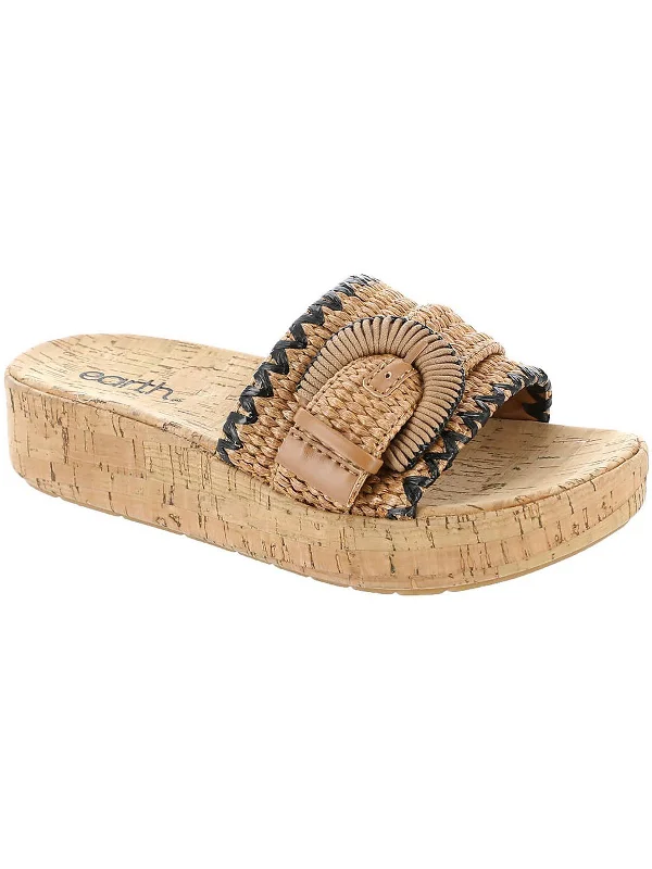 Samsy 2 Womens Woven Casual Slide Sandals Neon - Accent Sneaker Look  
