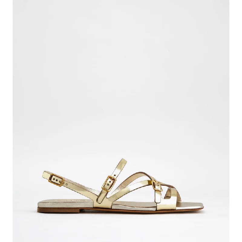 Sandals in Leather Single - Buckle Monk Look  
