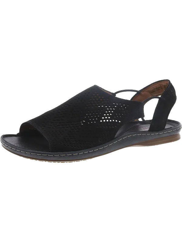 Sarla Cadence Womens Perforated Slip On Flat Sandals Bespoke Shoe Aesthetic 