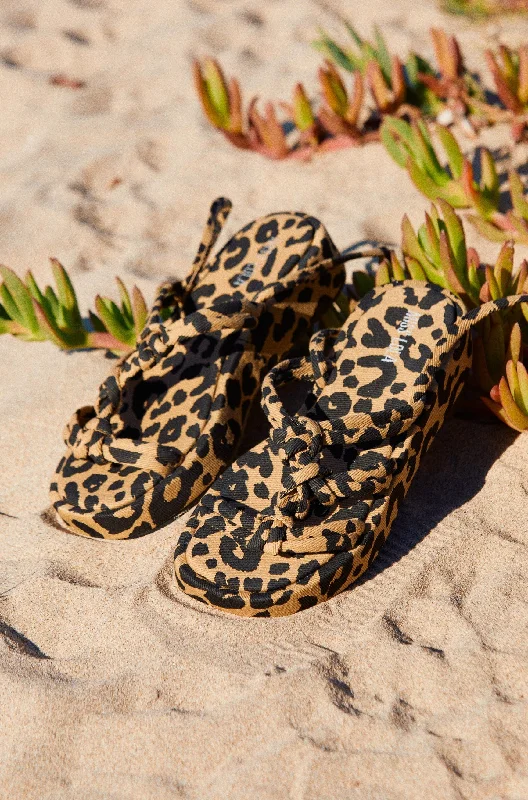 Sun Soaked Platform Sandals - Leopard Desert Boot Utility Style  