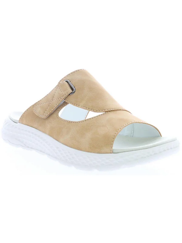 TravelActive Sadona Womens Padded Insole Faux Suede Platform Sandals Casual Loafer Style          