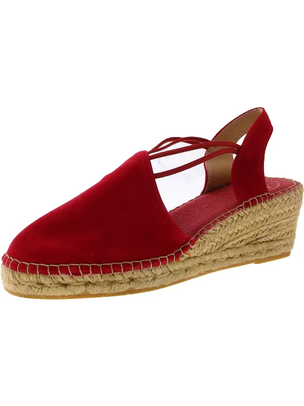 Tremp Womens Leather Slingback Wedge Sandals Victorian - Era Boot Style  