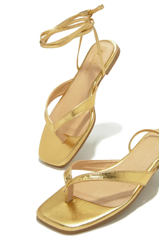 Tropicali Lace Up Sandals - Gold Elastic - Sided Chelsea Look  