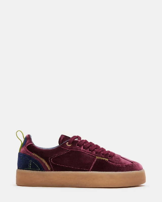 TUCKER BURGUNDY MULTI Elastic - Sided Chelsea Look  