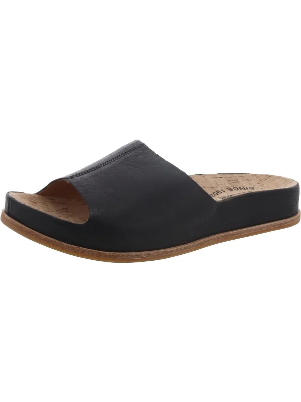 Tutsi Womens Leather Slip On Slide Sandals Smart - Shoe Functionality Style  