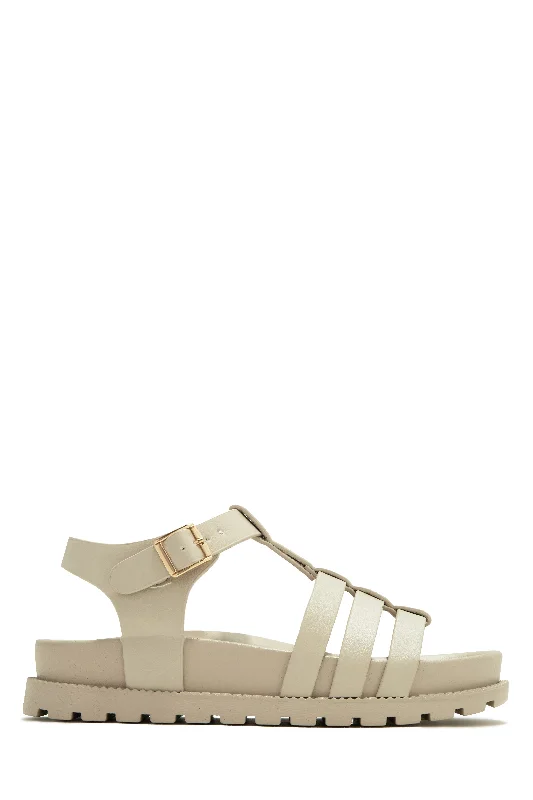 Vacay Ready Caged Sandals - Ivory Moccasin Soft - Sole Style  