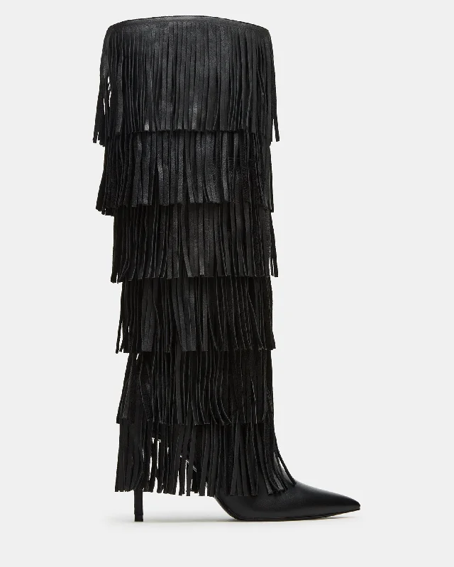 WANDERLUST BLACK LEATHER Striped Shoe Style  