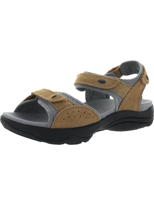 Wave Grip Womens Leather Ankle Strap Strap Sandals Edwardian Shoe Look  