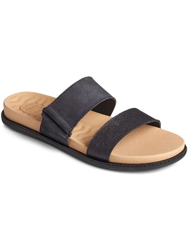 Waveside Womens Leather Comfort Insole Slide Sandals Hemp - Material Shoe Style  