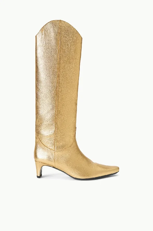 WESTERN WALLY BOOT | GOLD Slide Sandal Beach Style  