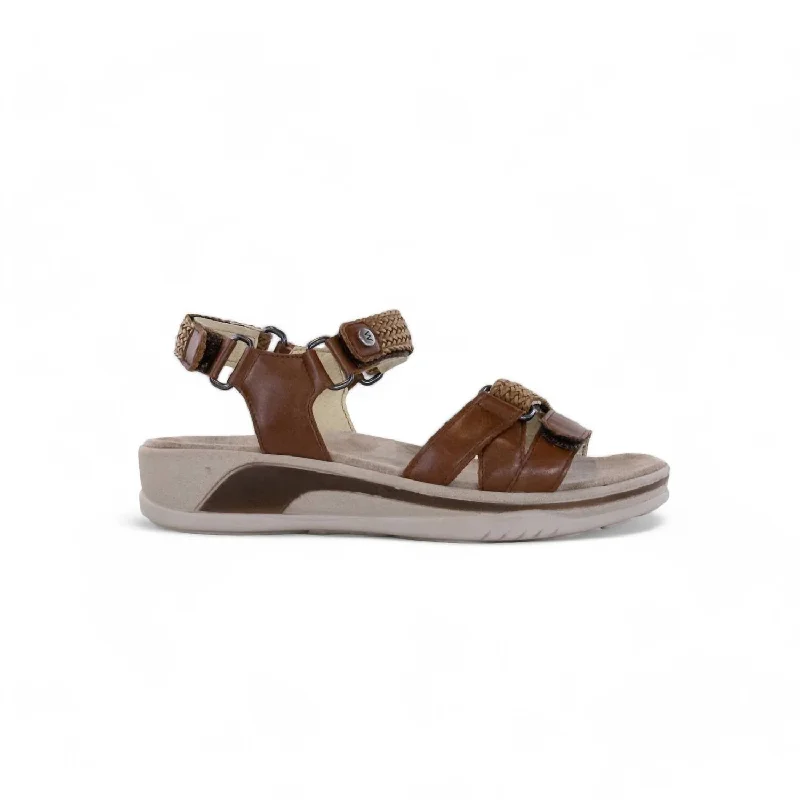 Women's Acula Sandal In Cognac Dressy Chelsea Boot Style 