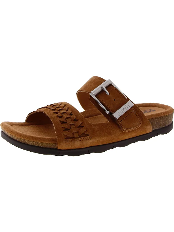 Womens Adjustable Slip On Slide Sandals Lightweight Tennis Sneaker Look  