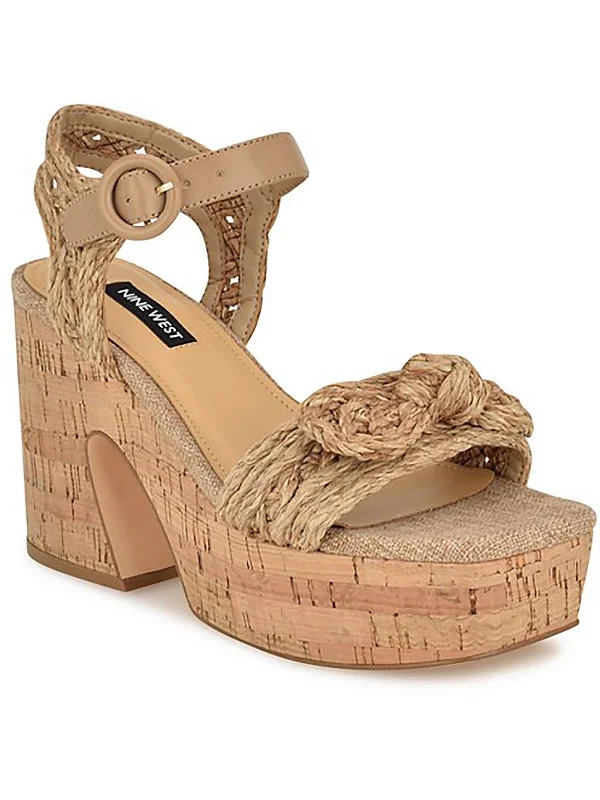 Womens Adjustbable Square Toe Block Heel Striped Shoe Style  