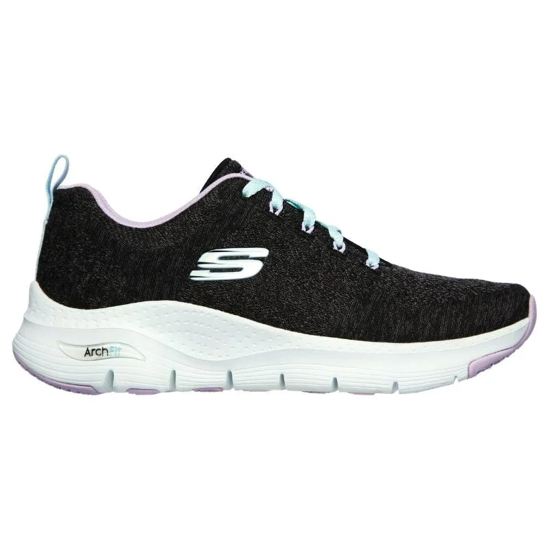 Womens Arch Fit Comfy Wave Metallic Trim Shoe Design  