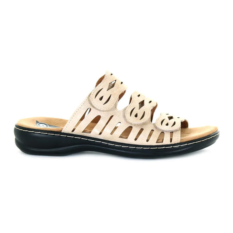 Womens Daisy 3 Strap Velcro Sandal Paisley Print Shoe Design  