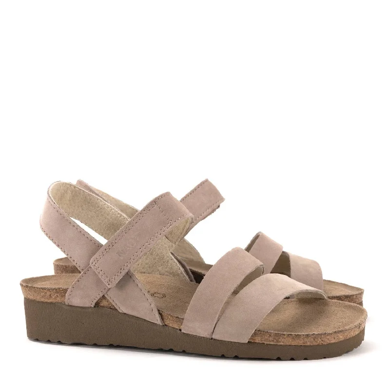 Women's Kayla Sandal In Stone Nubuck Two - Tone Shoe Design  