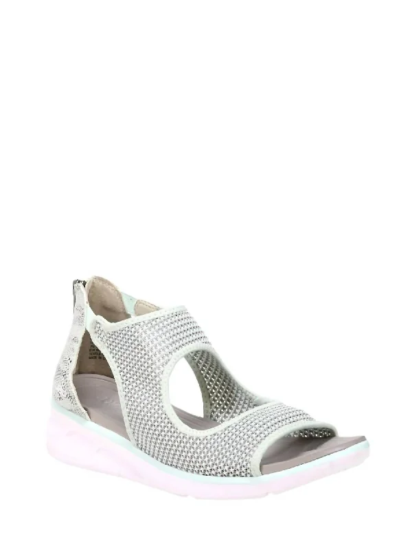 Women's Margot Sandals - Wide Width In Mint Snake Cowboy Boot Western Style  