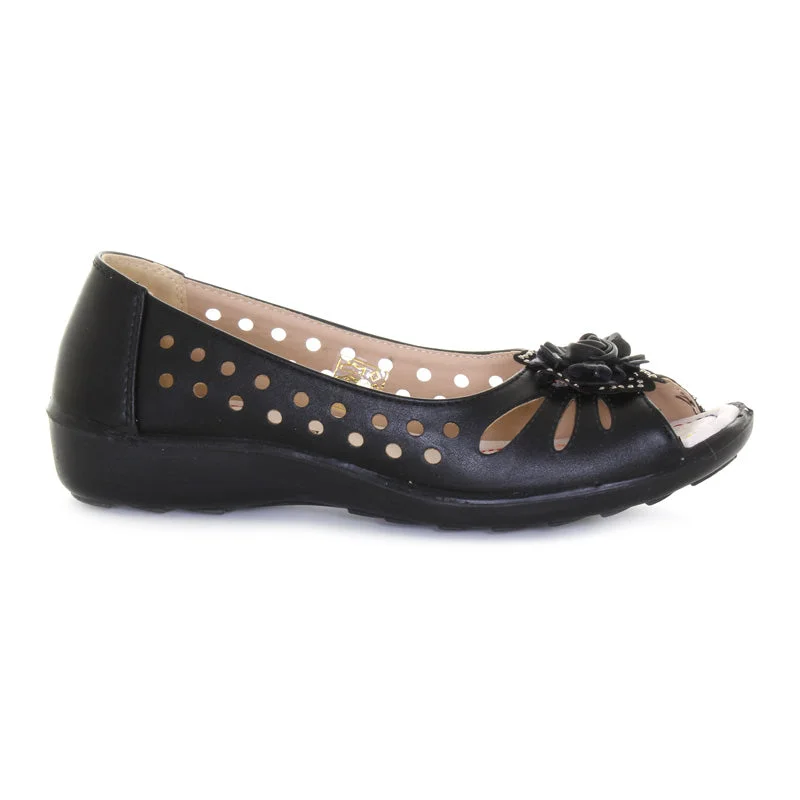 Womens Rose Peep Toe Mod Oxford Design  