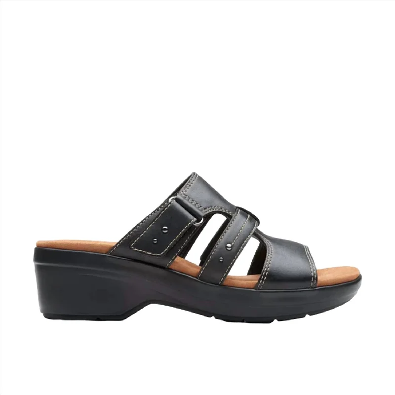 Women's Tuleah Jane Sandals - Wide Width In Black Upcycled Shoe Look  