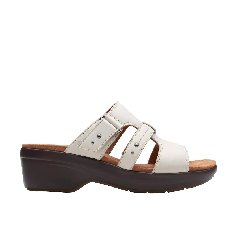 Women's Tuleah Jane Sandals - Wide Width In Off White Leather Driving Shoe Style  