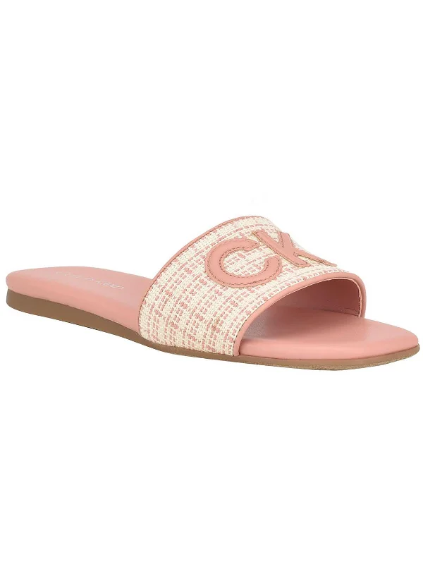 Yides Womens Logo Textured Slide Sandals Retro Basketball Sneaker Design  
